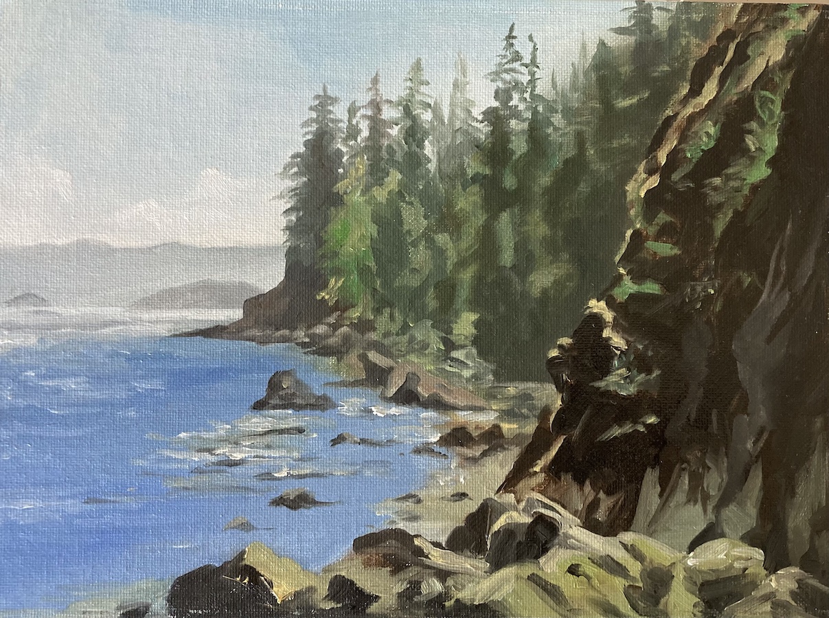 orcas island, oil painting by Tom Wheeler