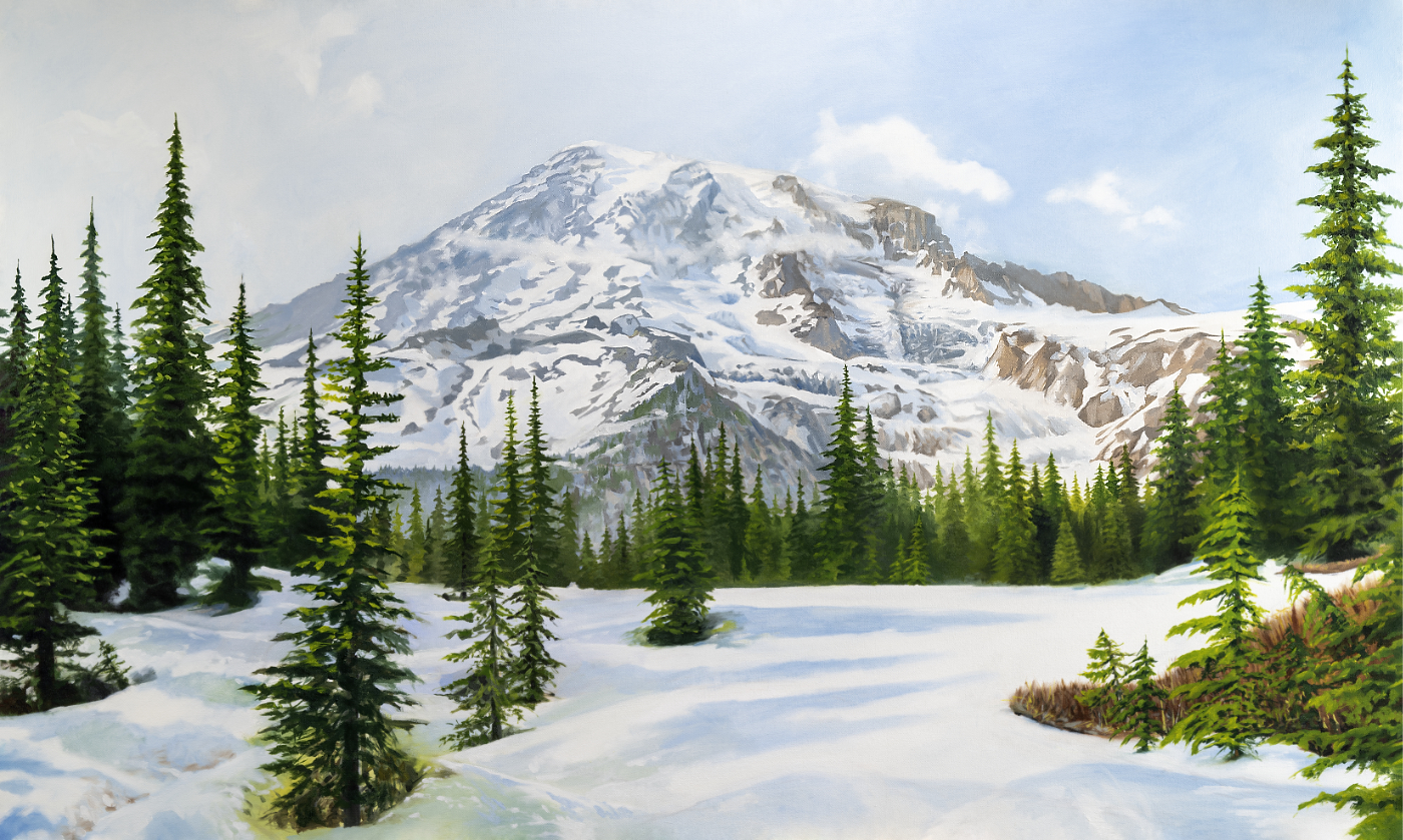 Painting of Mt. Rainier by Tom Wheeler
