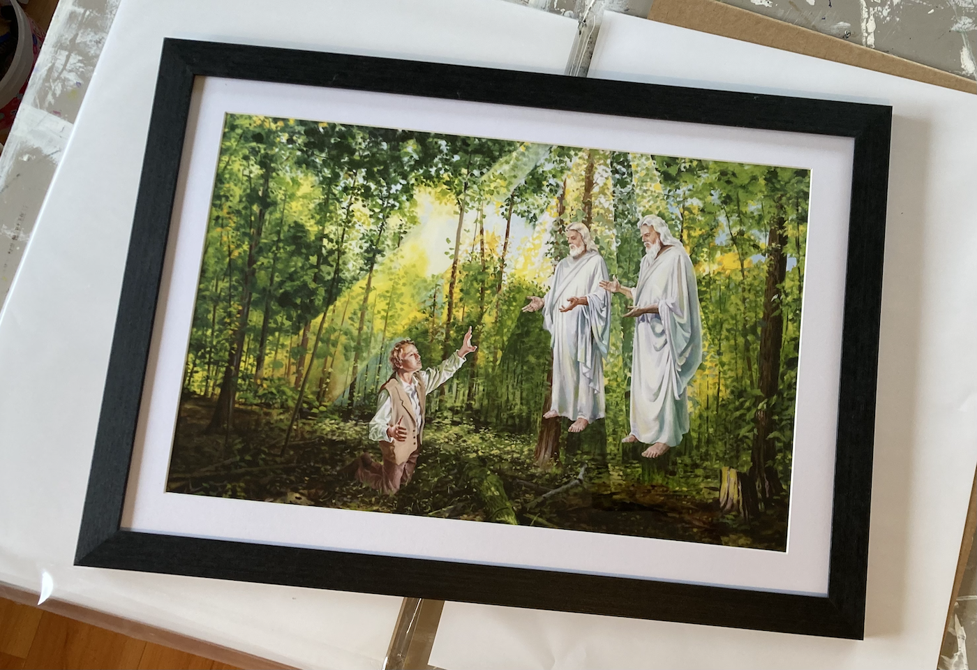 framed first vision print