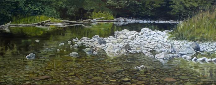 A bend in the River, Oil on Canvas