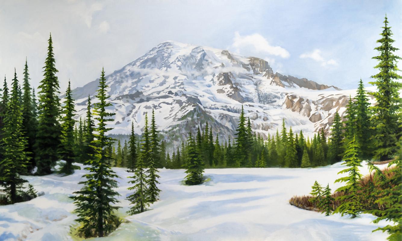 Painting of Mt. Rainier by Tom Wheeler