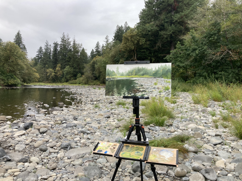 plein-air painting